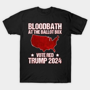 Bloodbath At The Ballot Box 2024 Vote Red USA Map MAGA T-Shirt